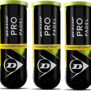 Dunlop Palla PRO Padel (Confezione 3 tubi da 3; Pack 3 tubes x 3 balls)