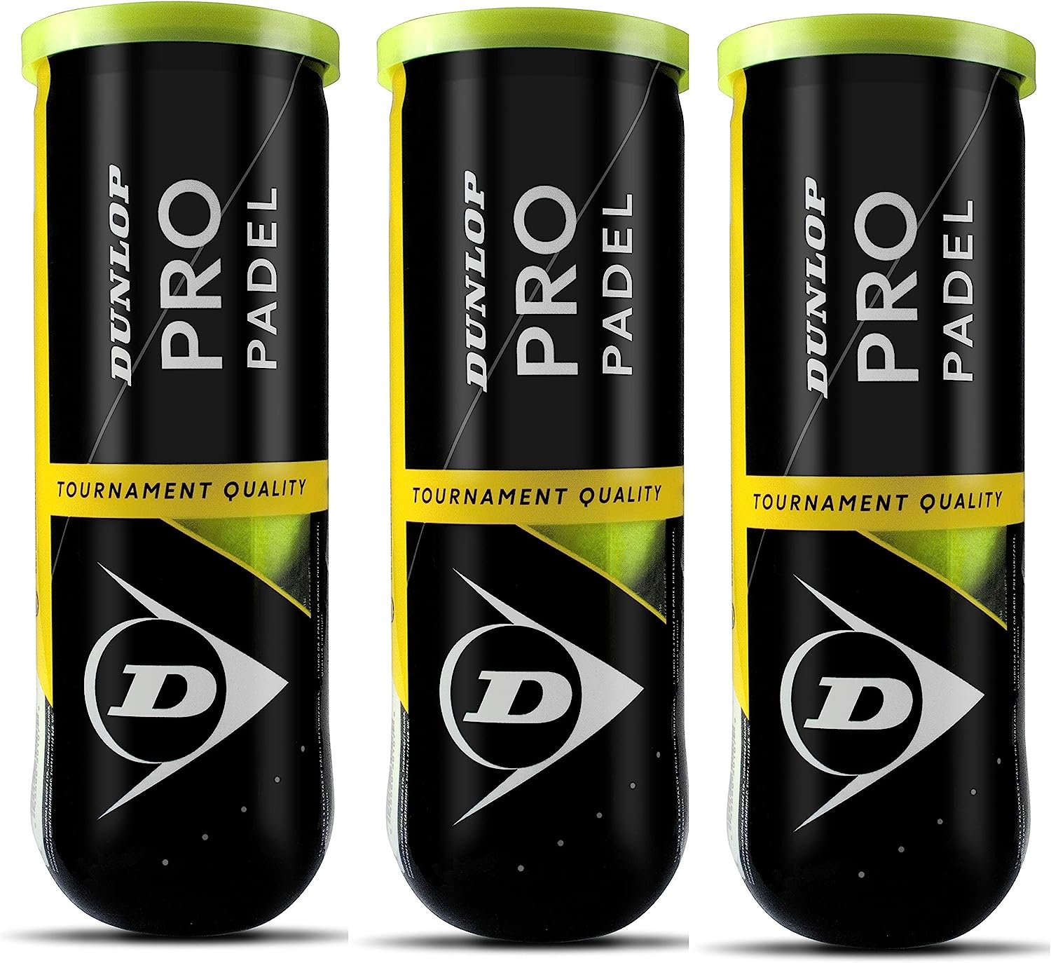 Dunlop Palla PRO Padel (Confezione 3 tubi da 3; Pack 3 tubes x 3 balls)