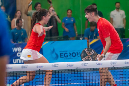 Morning session – this is the mixed doubles semi-final Santigoza Canovas won this important match