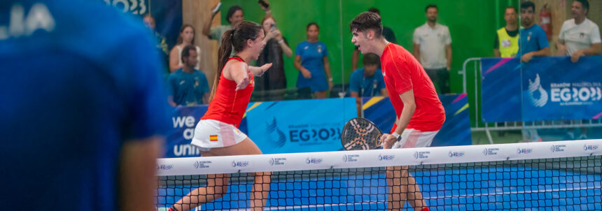 Morning session – this is the mixed doubles semi-final Santigoza Canovas won this important match